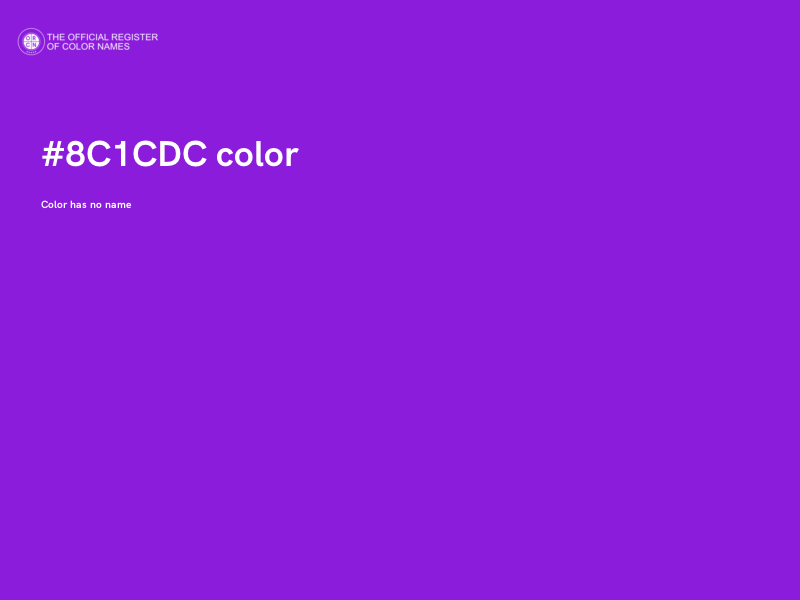 #8C1CDC color image