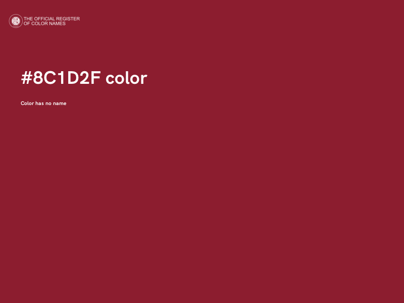 #8C1D2F color image