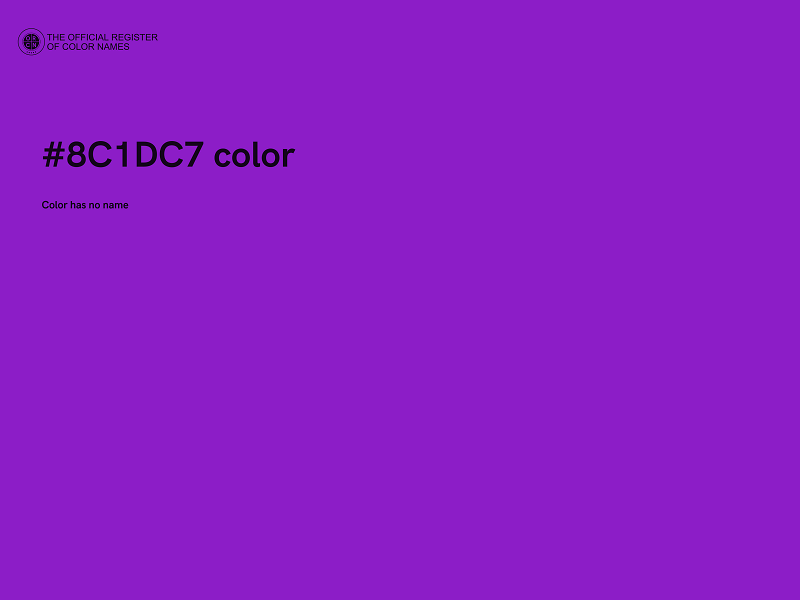 #8C1DC7 color image