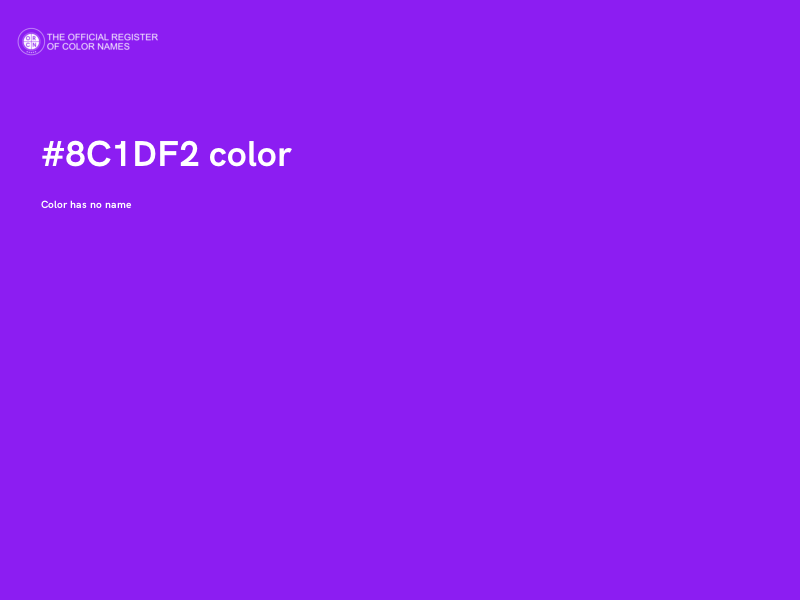 #8C1DF2 color image