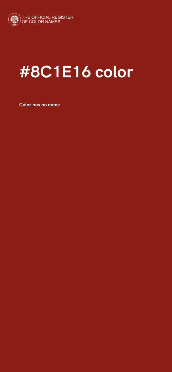 #8C1E16 color image