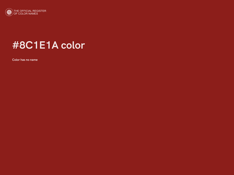#8C1E1A color image