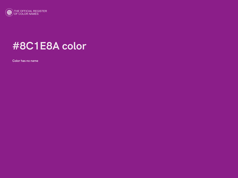 #8C1E8A color image