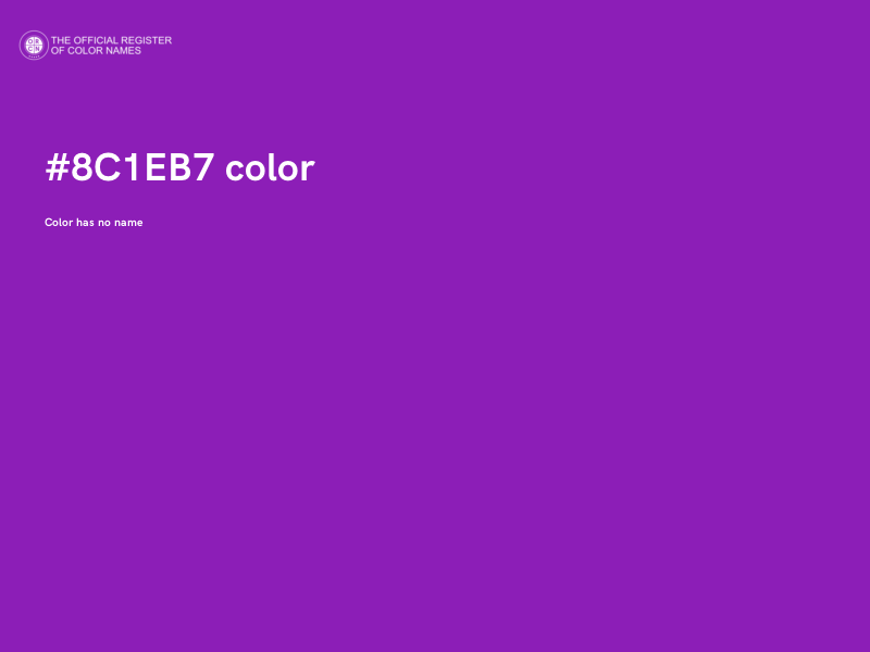 #8C1EB7 color image