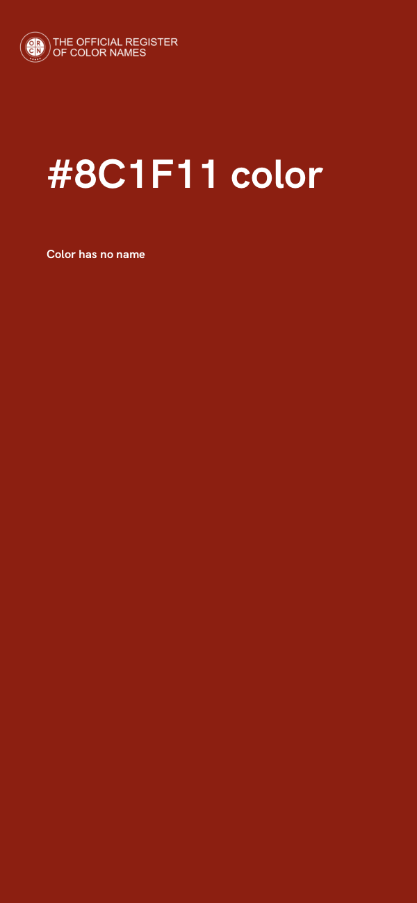 #8C1F11 color image