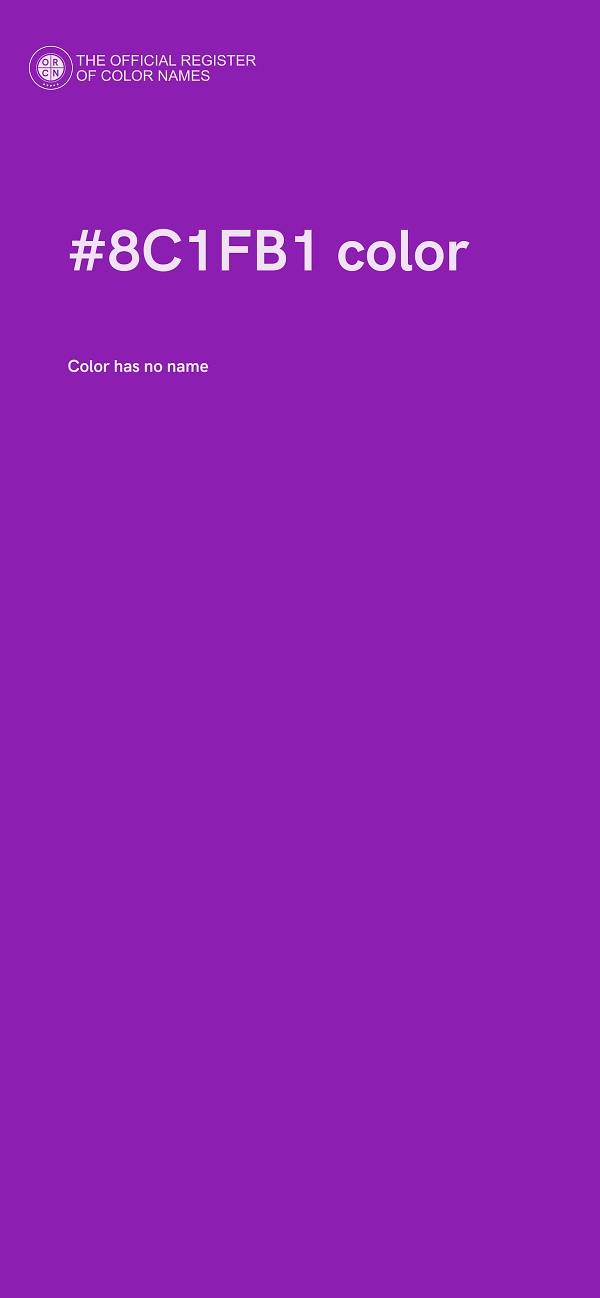 #8C1FB1 color image