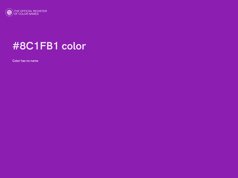 #8C1FB1 color image