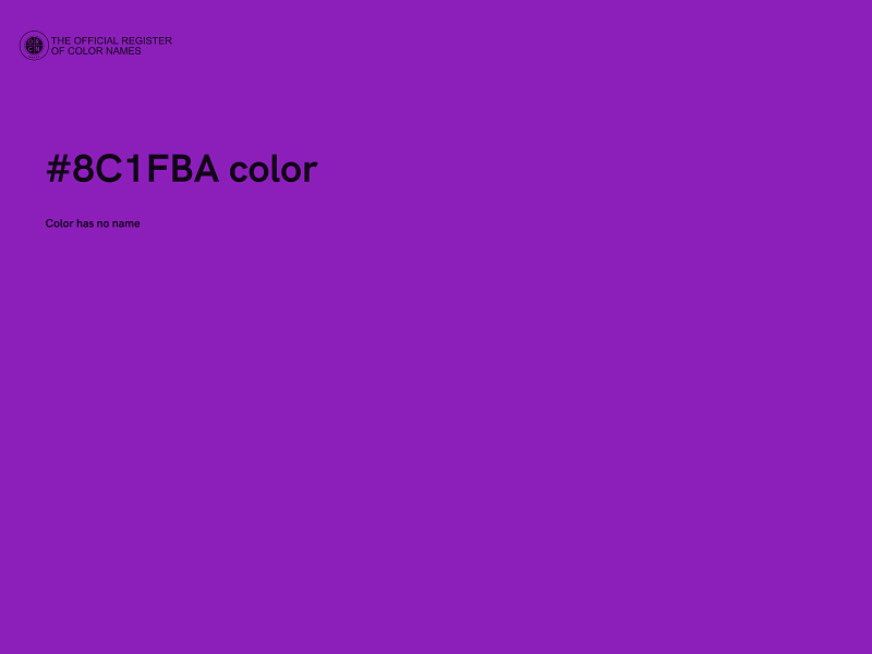 #8C1FBA color image