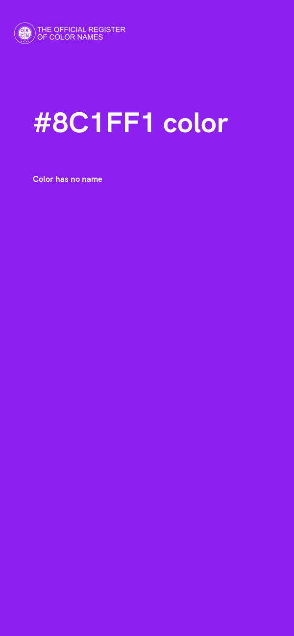 #8C1FF1 color image