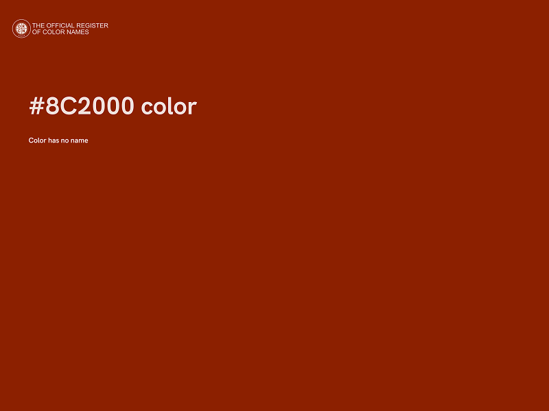 #8C2000 color image