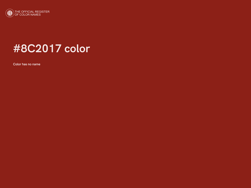 #8C2017 color image