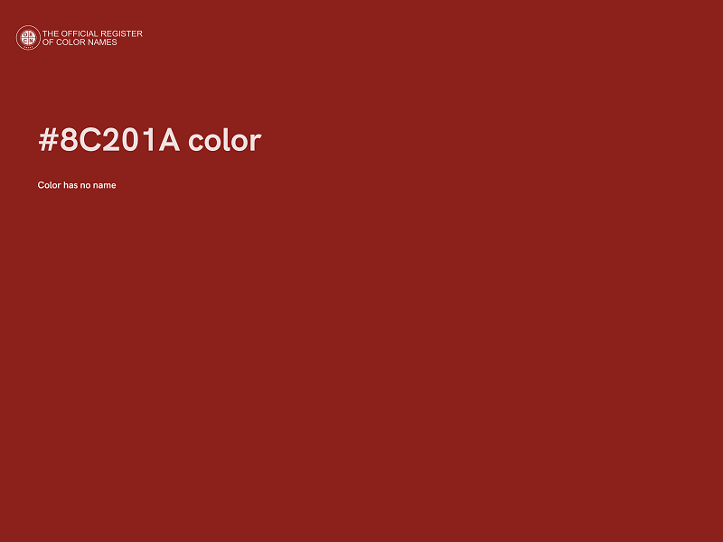 #8C201A color image