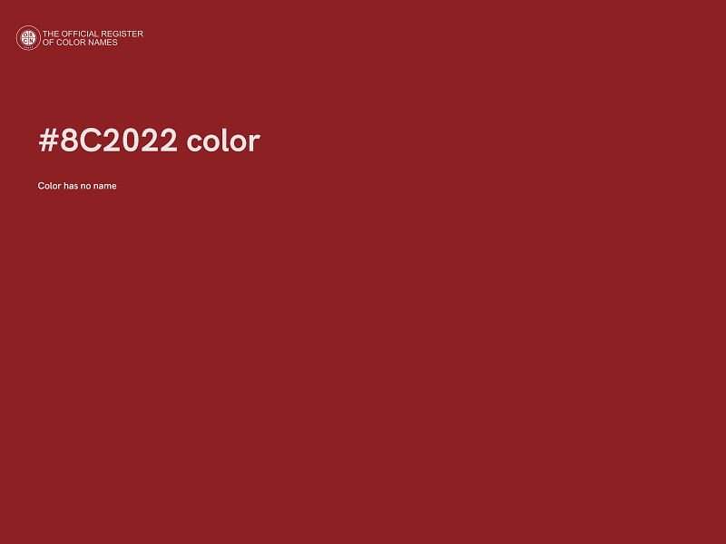 #8C2022 color image