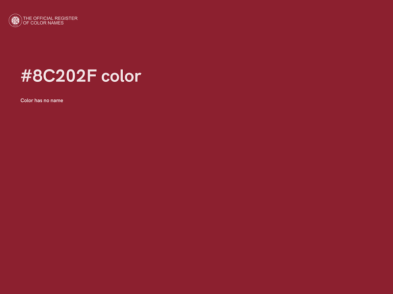 #8C202F color image