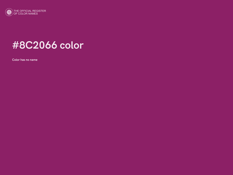 #8C2066 color image