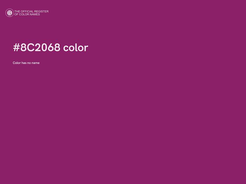 #8C2068 color image