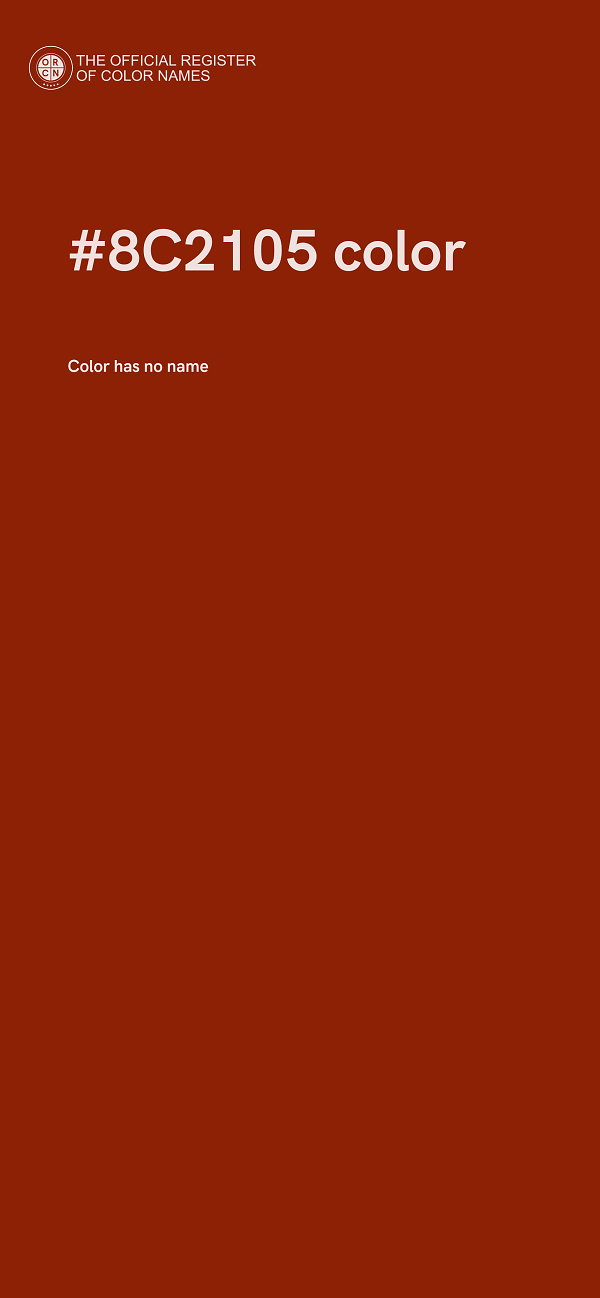#8C2105 color image