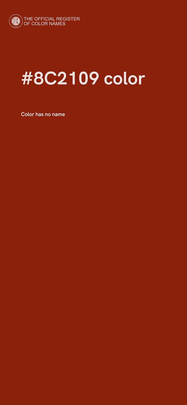 #8C2109 color image