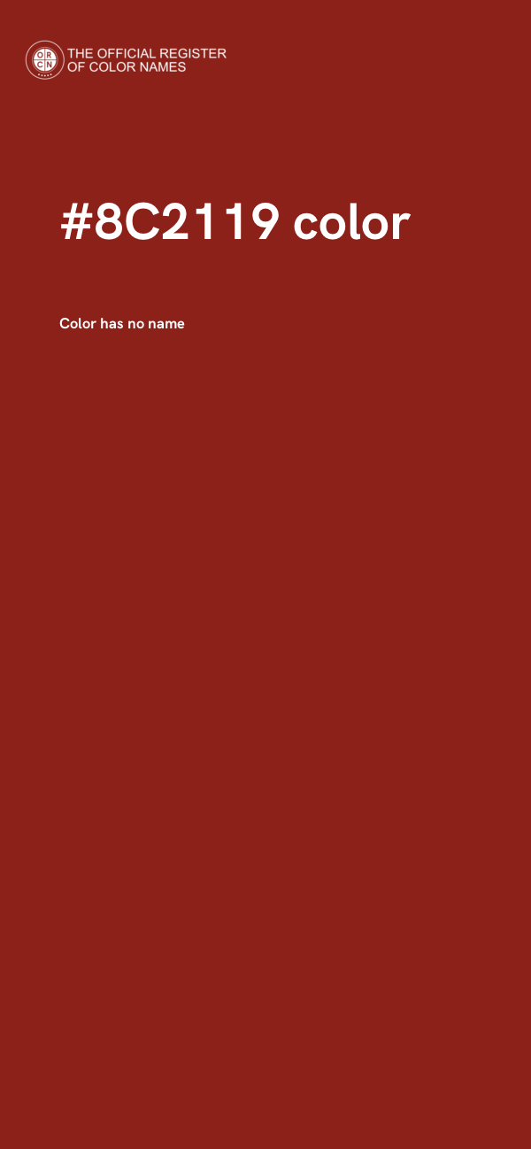 #8C2119 color image
