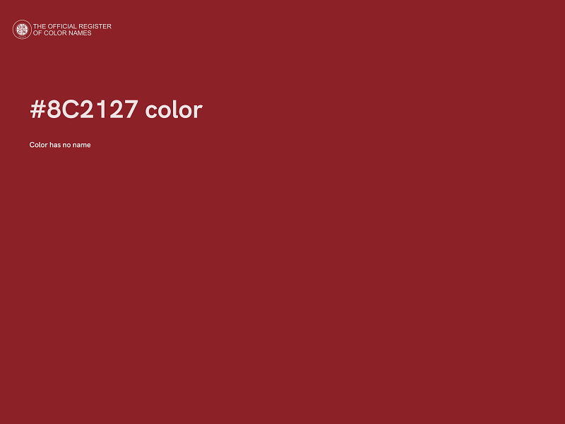 #8C2127 color image