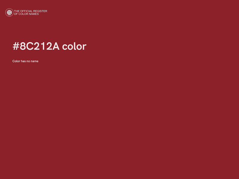 #8C212A color image