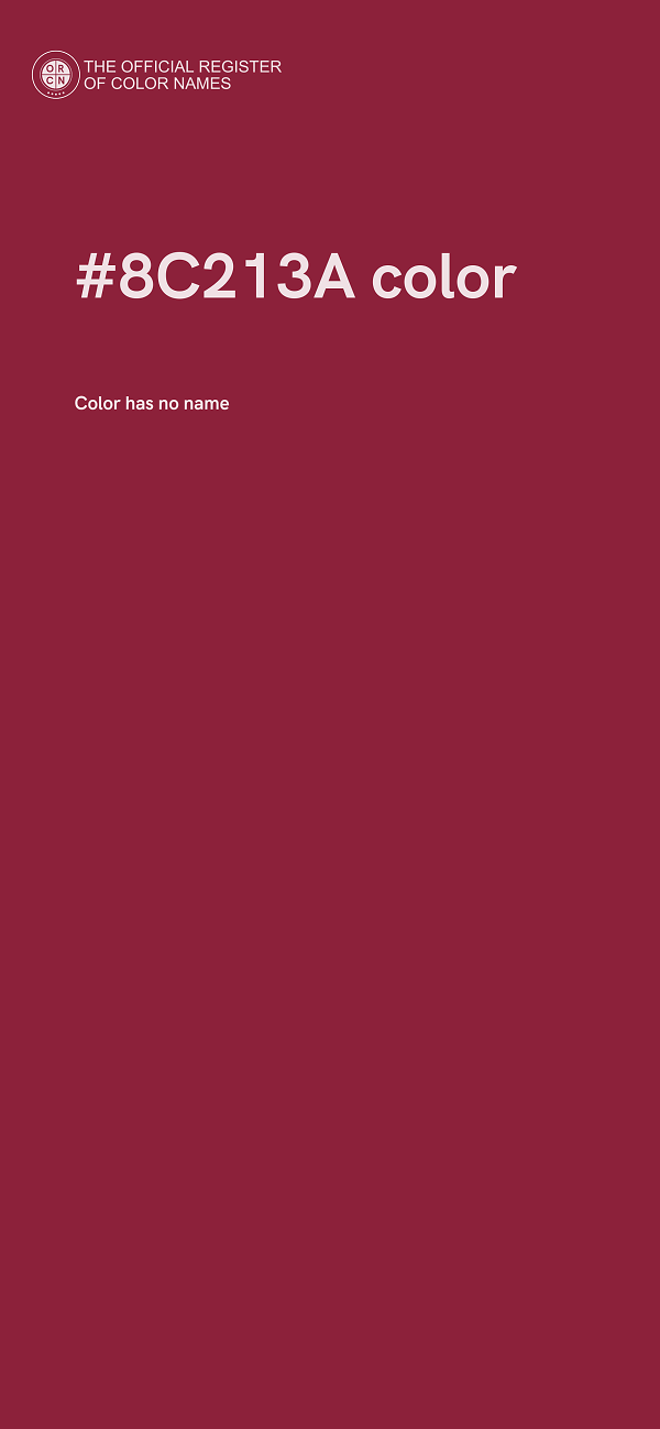 #8C213A color image