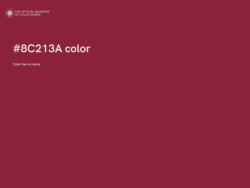 #8C213A color image