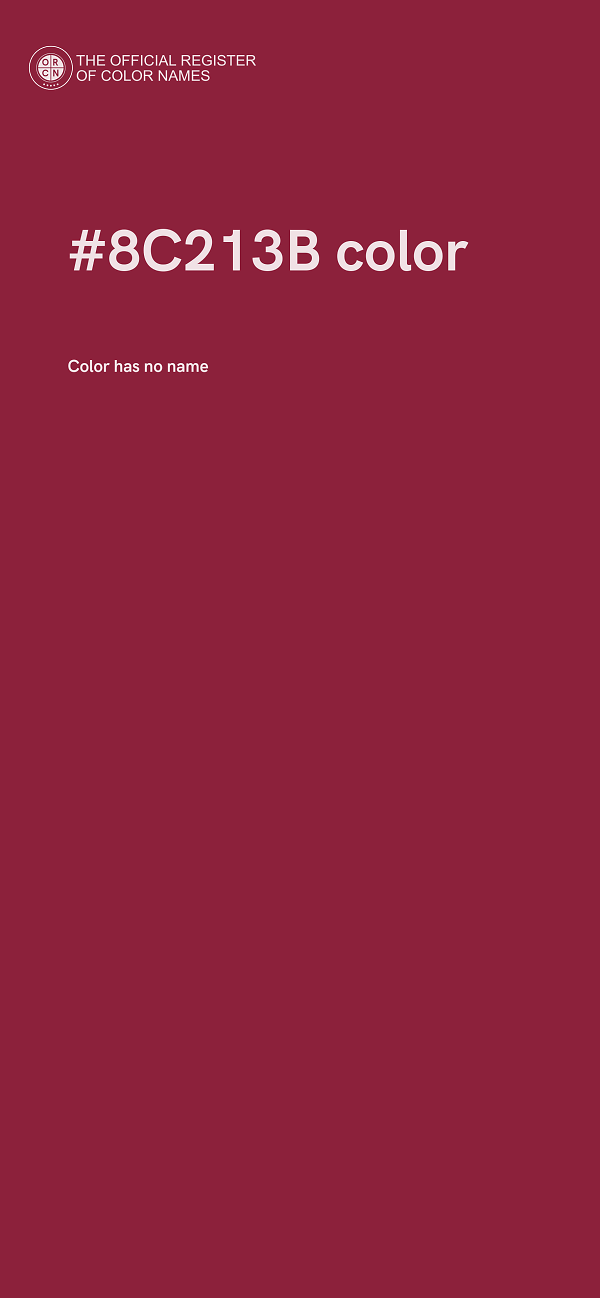 #8C213B color image