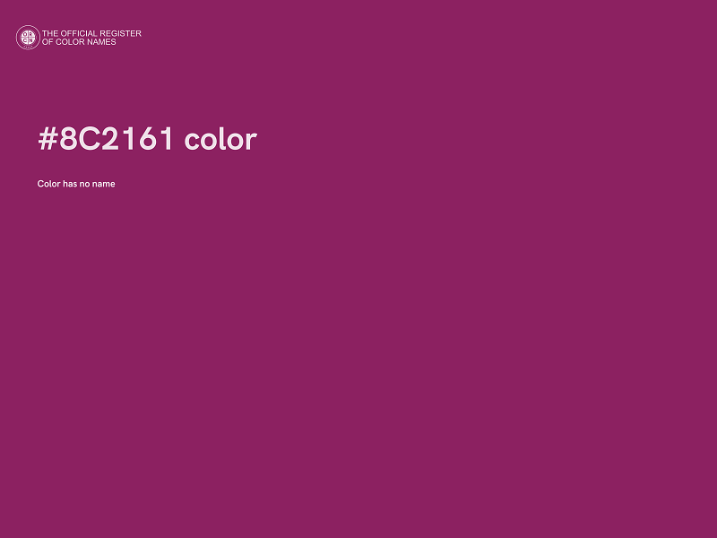 #8C2161 color image