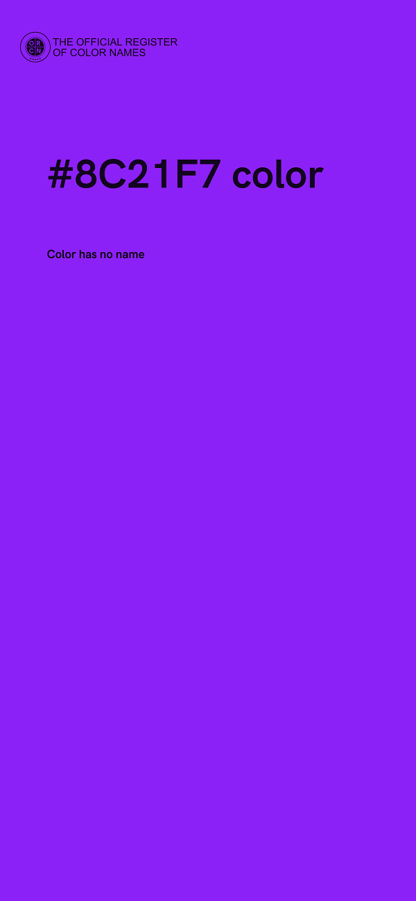 #8C21F7 color image