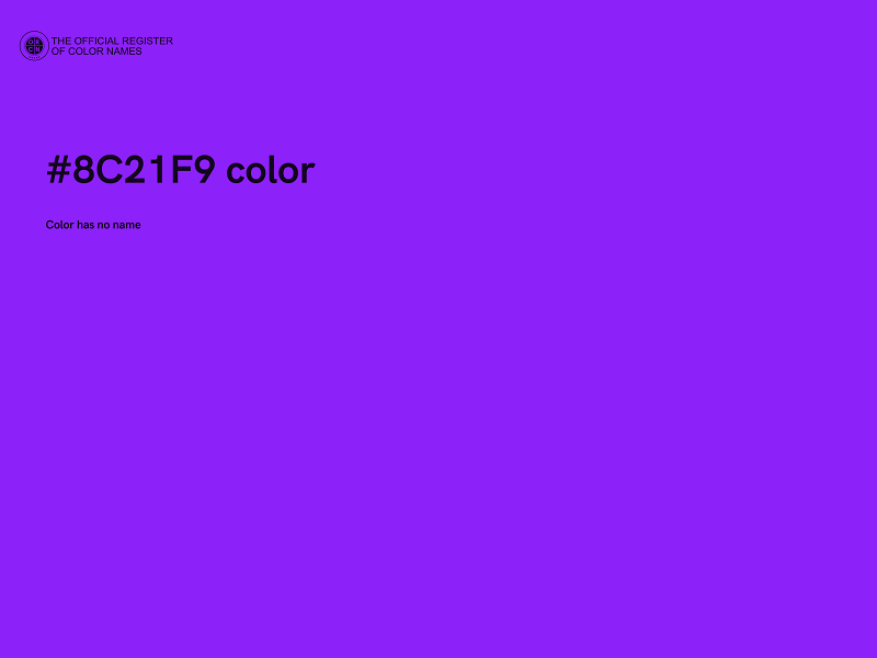 #8C21F9 color image