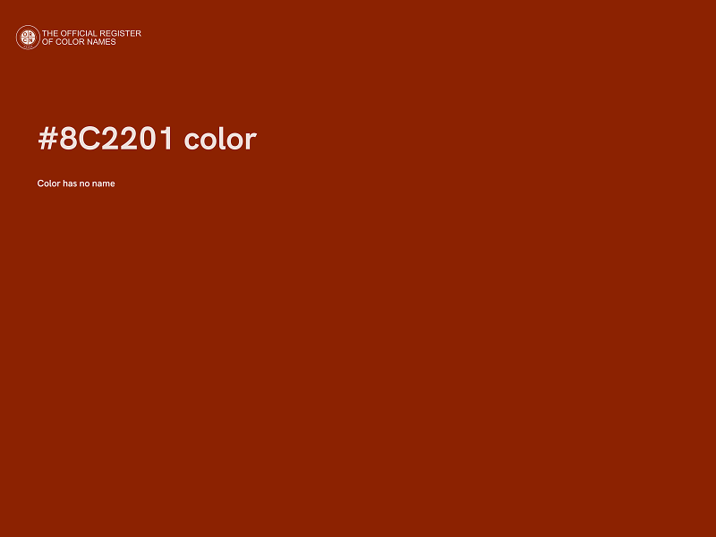 #8C2201 color image