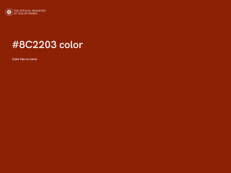 #8C2203 color image