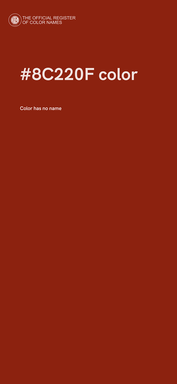 #8C220F color image