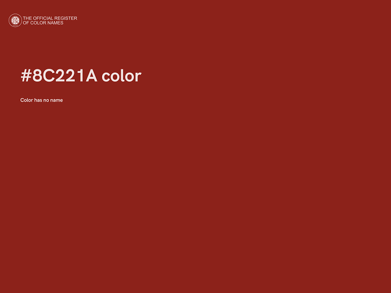 #8C221A color image