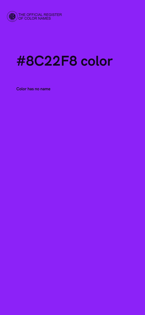 #8C22F8 color image