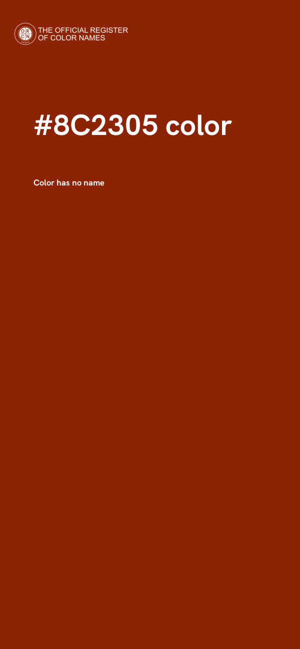 #8C2305 color image