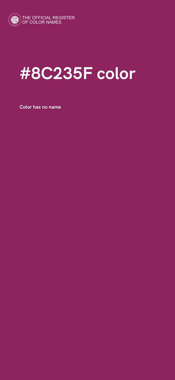 #8C235F color image