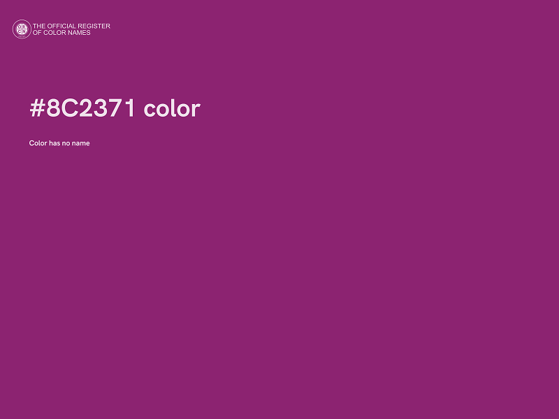 #8C2371 color image