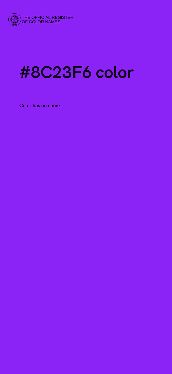 #8C23F6 color image