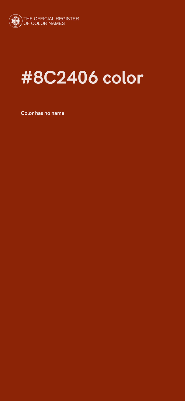 #8C2406 color image