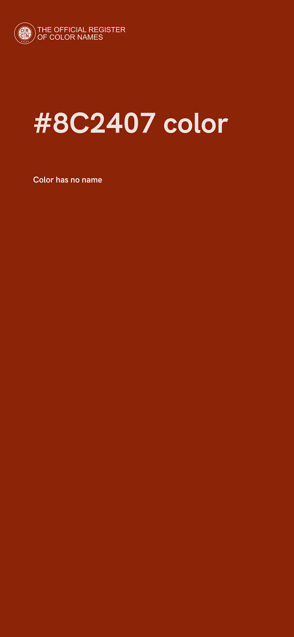 #8C2407 color image