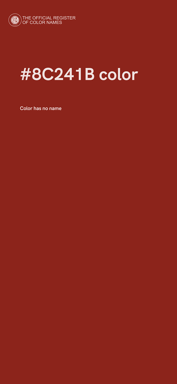 #8C241B color image