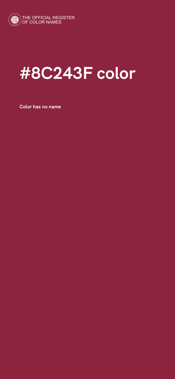 #8C243F color image
