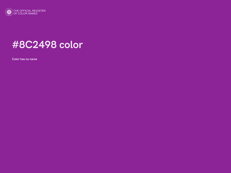 #8C2498 color image