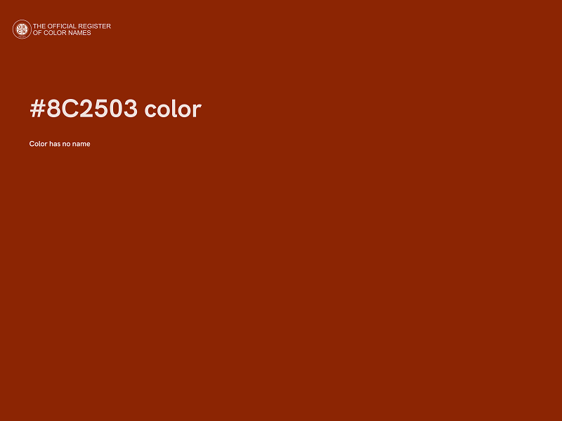 #8C2503 color image