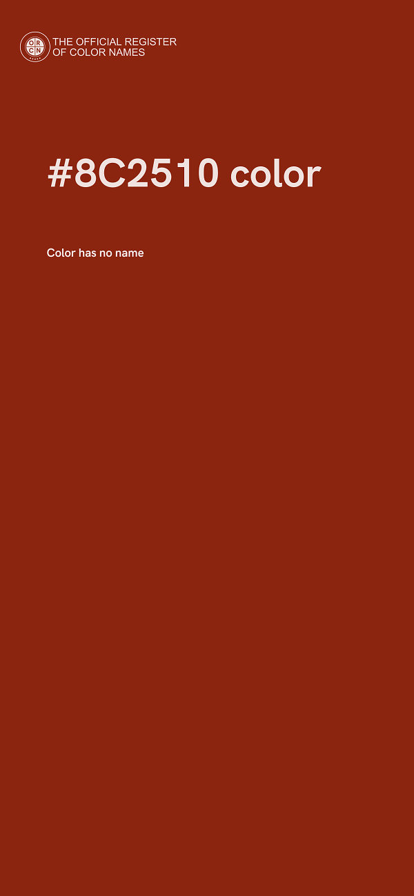 #8C2510 color image