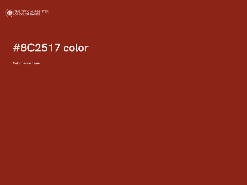 #8C2517 color image