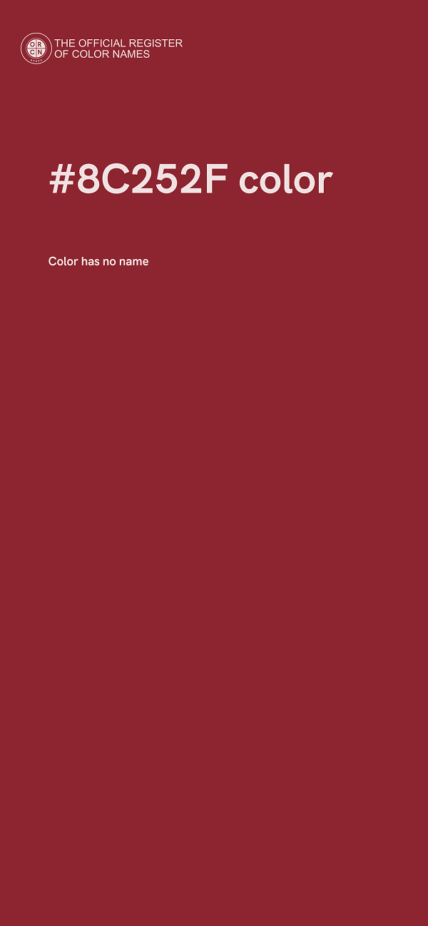 #8C252F color image