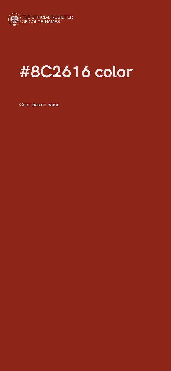 #8C2616 color image